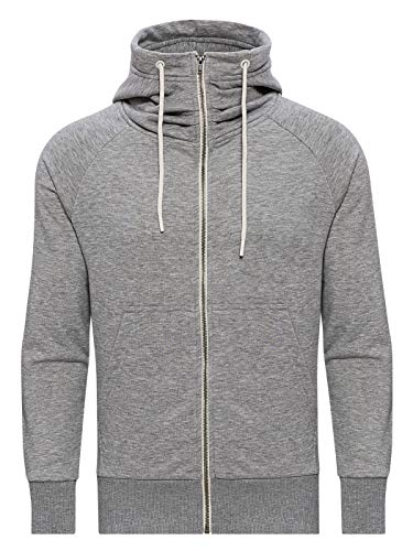 WOTEGA Flash - Herren Kapuzenjacke Mit Reißverschluss - Baumwoll Männer Sweatjacke, Grau (Dapple Gray 163907), XS von WOTEGA