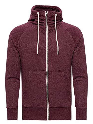 WOTEGA Flash - Rote Herren Kapuzenjacke - Kapuzen Hoodie Mit Reißverschluss - Männer Sweatjacke, Rot (Burgundy 191617), XS von WOTEGA