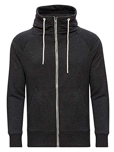 WOTEGA Flash - Zipper Pullover Mit Kapuze - Graue Herren Sweatjacke - Männer Baumwoll Hoody Jacke, Grau (Phantom 194205), XS von WOTEGA
