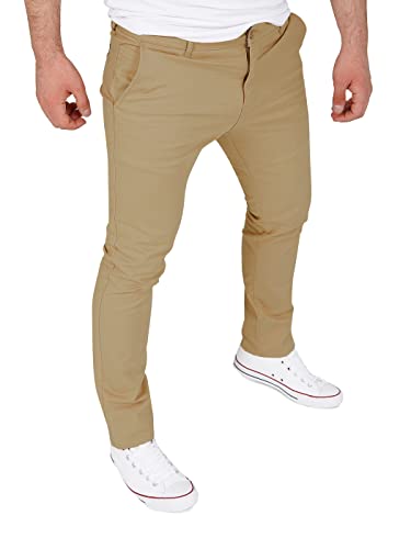 WOTEGA Glenn - Chino Cargohose Herren - Männer Hose Slim Fit - Baumwoll Chinohosen, Beige (Incense 161010), W34/L32 von WOTEGA