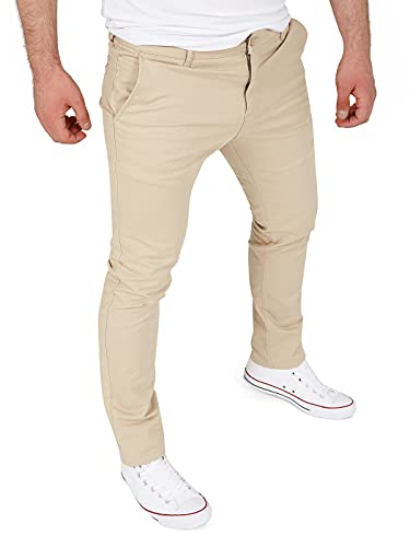 WOTEGA Glenn - Herren Stoffhosen Beige - Stoffhose Slim Fit - Männer Chino Hose, Beige (Light Taupe 161210), W34/L30 von WOTEGA