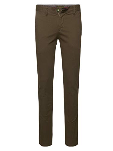 WOTEGA Herren Chinohose 141 Chino Slim fit, Grün (Forest Night 0414), W32/L32 von WOTEGA