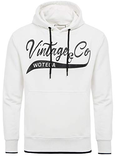 WOTEGA Herren Hoodie WT Star - Kapuzenpullover Weiß - Winter Pulli - Sweater Für Männer - Sweatshirt, Weiß (Bright White 110601), M von WOTEGA