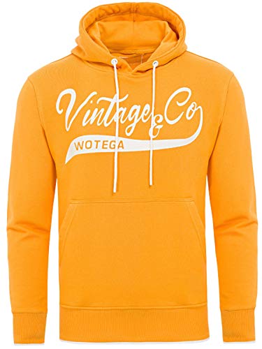 WOTEGA Herren Hoodie WT Star - Orange Kapuzenpullover Für Männer - Herren Sweatshirt Mit Tasche, Orange (Butterscotch 151147), 3XL von WOTEGA