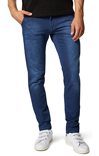 WOTEGA Herren Hose Dexter - Sweathose in Jeans-Look, Blau (Insignia Blue 4028), W30/L34 von WOTEGA