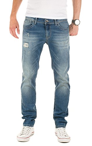 WOTEGA Herren Jeans Pete Destroyed Slim, Blue (Tradewinds 154307), W29/L34 von WOTEGA