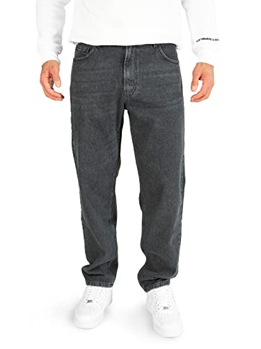 WOTEGA Thor - Jeans Hose Herren - Graue Jeanshose für Männer - Denim Stoffhose, Schwarz (Phantom 194205), W38/L34 von WOTEGA