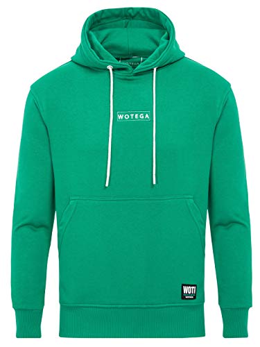 WOTEGA Herren Kapuzenpullover Hoodie Logo - grünes Männer Sweatshirt Kapuze, Grün (Spectra Green 175335), XL von WOTEGA