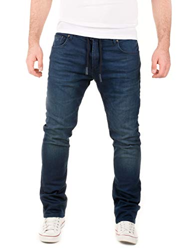 WOTEGA Noah - Herren Stretch Jeans Slim Fit - Männer Joggers - Sweat Jogger Hose, Blau (Dress Blues 3R4024), W29/L34 von WOTEGA