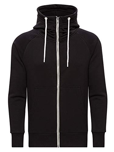 WOTEGA Flash - Herren Zipper Hoodie - Schwarze Kapuzenjacke - Übergangsjacke Für Männer - Kapuzen Sweatjacke, Schwarz (Black 2R194008), XS von WOTEGA