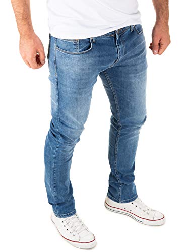 WOTEGA Justin - Herrenhose Slim Fit - Herrenjeans für Männer - Stretchjeans Hosen - Herren Jeanshosen, Mittelblau (Bijou Blue 183921), W40/L32 von WOTEGA