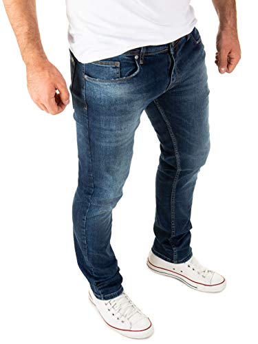 WOTEGA Justin - Slim Fit Herren Jeans Hosen - Stretch Jeanshose - Männer Stretchjeans Herrenhosen, Dunkelblau (Insignia Blue 194028), W34/L30 von WOTEGA
