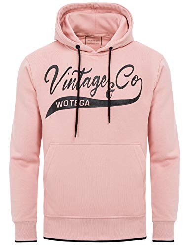 WOTEGA Kapuzenpullover WT Star - Winter Pulli Männer Hoodies - rosa Sweatshirt für Herren - Pullover Mit Taschen, Rosa (Mellow Rose 151515), M von WOTEGA