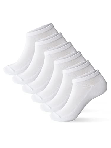 WOTEGA Loki - 6er Pack Sneaker Socken Unisex - Sportsocken Für Frauen Und Männer - Sneaker Kurzsocken, Weiß (brilliant white 114001), 35-38 von WOTEGA