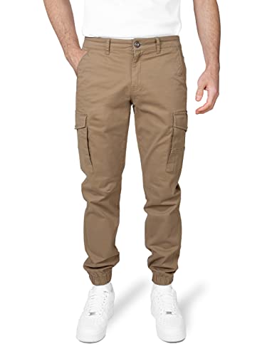 WOTEGA Odin - Cargo Hosen Herren - Cargohosen Für Männer- Slim Fit Baumwoll Hose, Braun (Sepia Tint 171314), W29/L32 von WOTEGA