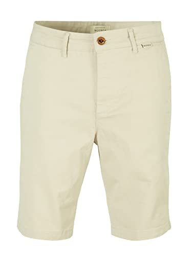 WOTEGA Spring - Bermuda Shorts Herren - Stretch Chino Hose Kurz - Weiße Kurze Shorts, Beige (Light Taupe 161210), W30 von WOTEGA