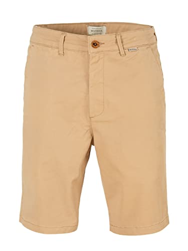WOTEGA Spring - Dunkelbeige Slim Fit Short - Stretch Kurze Shorts - Business Chino Herren, Beige (Tannin 4R171320), W38 von WOTEGA
