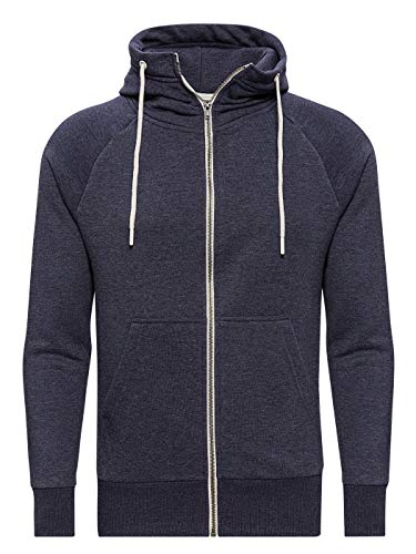 WOTEGA Sweatshirtjacke Flash - Blauer Herren Pullover Mit Reißverschluss - Männer Zipper Kapuzenpullover, Blau (Grisaille Blue 183912), 3XL von WOTEGA