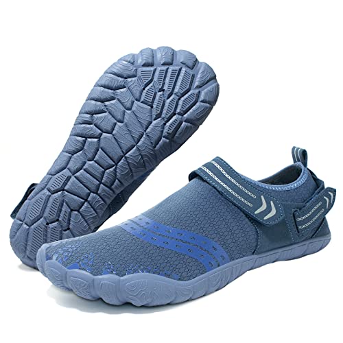 WOTTE Herren Wasserschuhe Schnelltrocknende Barfußschuhe Leichte Atmungsaktive Aquaschuhe für Strandbootfahren Angeln Yoga Tauchen Schnorcheln Surfen von WOTTE