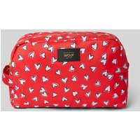WOUF Kosmetiktasche im Allover-Look Modell 'Crush' in Rot, Größe 1 von WOUF