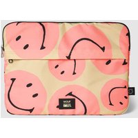 WOUF Kosmetiktasche im Allover-Look Modell 'Smiley' in Neon Pink, Größe 1 von WOUF