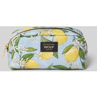 WOUF Kosmetiktasche mit Label-Badge Modell 'Capri' in Hellblau, Größe 1 von WOUF