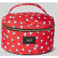 WOUF Kosmetiktasche mit Label-Badge Modell 'Crush' in Rot, Größe 1 von WOUF