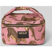 WOUF Kosmetiktasche mit Label-Detail Modell 'Blush' in Altrosa, Größe 1 von WOUF