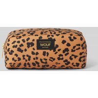 WOUF Kosmetiktasche mit Label-Patch Modell 'Agar' in Camel, Größe 1 von WOUF