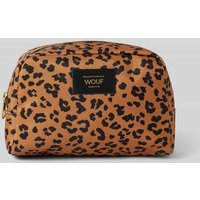 WOUF Kosmetiktasche mit Label-Patch Modell 'Agar' in Camel, Größe 1 von WOUF