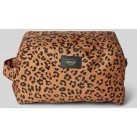 WOUF Kosmetiktasche mit Label-Patch Modell 'Agar' in Camel, Größe 1 von WOUF