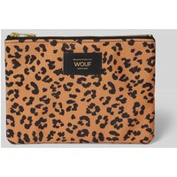 WOUF Kosmetiktasche mit Label-Patch Modell 'Agar' in Camel, Größe 1 von WOUF