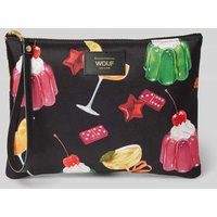 WOUF Kosmetiktasche mit Label-Patch Modell 'Cheers XL' in Black, Größe 1 von WOUF