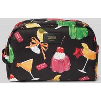 WOUF Kosmetiktasche mit Label-Patch Modell 'Cheers' in Black, Größe 1 von WOUF