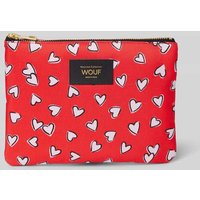 WOUF Kosmetiktasche mit Label-Patch Modell 'Crush' in Rot, Größe 1 von WOUF