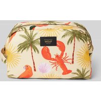 WOUF Kosmetiktasche mit Label-Patch Modell 'Rio Large' in Sand, Größe 1 von WOUF