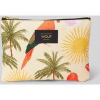 WOUF Kosmetiktasche mit Label-Patch Modell 'Rio' in Sand, Größe 1 von WOUF