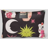 WOUF Kosmetiktasche mit Logo-Patch Modell 'Fortuna' in Black, Größe 1 von WOUF