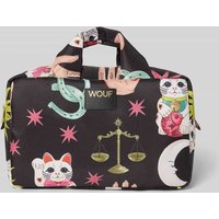 WOUF Kosmetiktasche mit Logo-Patch Modell 'Fortuna' in Black, Größe 1 von WOUF