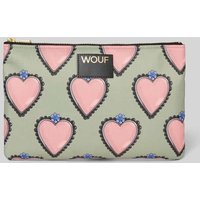 WOUF Kosmetiktasche mit Logo-Patch Modell 'Glow' in Schilf, Größe 1 von WOUF