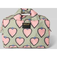 WOUF Kosmetiktasche mit Logo-Patch Modell 'Glow' in Schilf, Größe 1 von WOUF