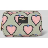 WOUF Kosmetiktasche mit Logo-Patch Modell 'Glow' in Schilf, Größe 1 von WOUF