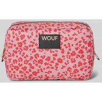 WOUF Kosmetiktasche mit Logo-Patch Modell 'Roar' in Pink, Größe 1 von WOUF