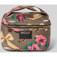 WOUF Kosmetiktasche mit Logo-Patch Modell 'Rodeo' in Oliv, Größe 1 von WOUF