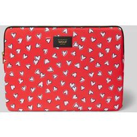 WOUF Laptoptasche mit Label-Patch Modell 'Crush' in Rot, Größe 1 von WOUF
