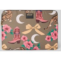 WOUF Laptoptasche mit Logo-Patch Modell 'Rodeo' in Oliv, Größe 1 von WOUF