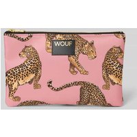 WOUF Pouch mit Label-Patch Modell 'Blush Leopard' in Altrosa, Größe 1 von WOUF