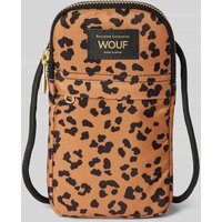 WOUF Handytasche mit Label-Patch Modell 'Agar' in Camel, Größe 1 von WOUF