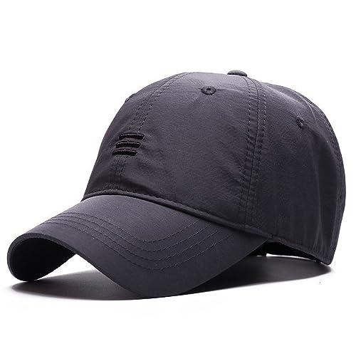 Basecap Herren Big Head Man Plus Size Baseball Cap Herren Sommer Dünner Stoff Mesh Sonnenhut Männliche Snapback Hüte M 55-59Cm L 60-64Cm,Grau,60-64Cm von WouND
