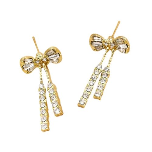 Multifirtional Bowknot Ohrringe Schmuck Anhänger Ohrringe Bowknot Ohrschernlegungslegungsstifte Textur Für Modeliebhaber von WOURRD